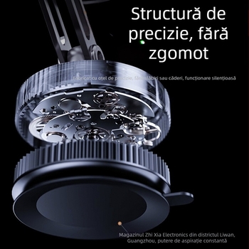 Suport auto pentru telefon din aliaj de zinc, fixare cu ventuză magnetică, stabilizare prin vacuum, personalizare disponibilă