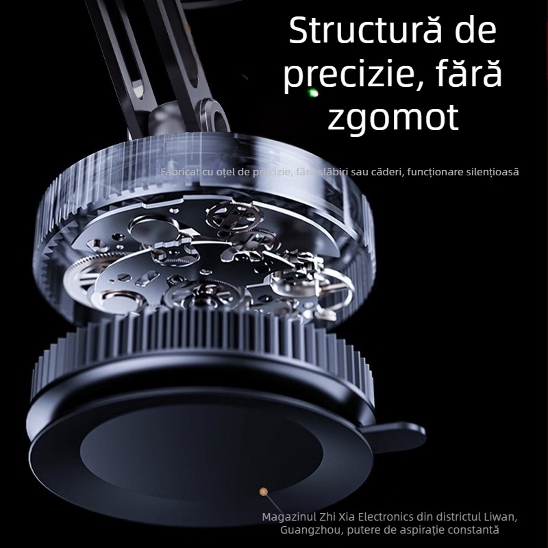 Suport auto pentru telefon din aliaj de zinc, fixare cu ventuză magnetică, stabilizare prin vacuum, personalizare disponibilă