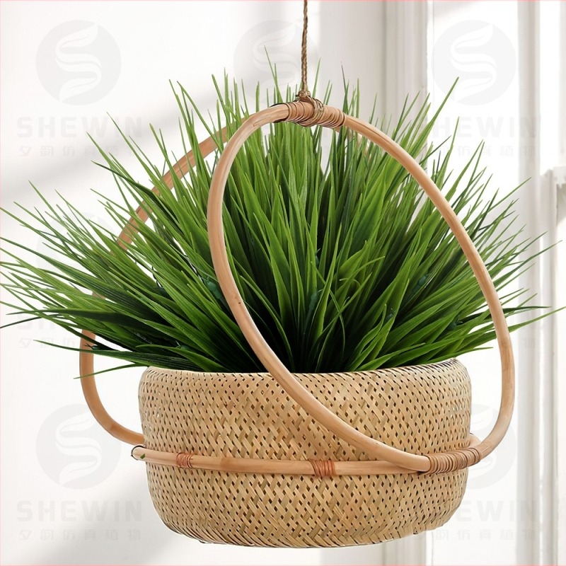 Buchet de plante artificiale pentru amenajări peisagistice — Evening rhyme, plastic, turnare prin injecție, varietate Bluegrass, pentru recuzita fotografică și decorul casei