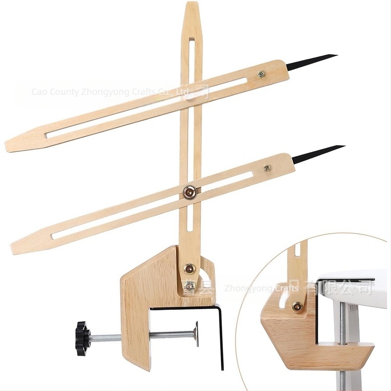 Unealtă din lemn pentru modelarea și poziționarea ceramicii, cu menținerea înălțimii de lucru — un auxiliar multifuncțional pentru tăiere și modelare