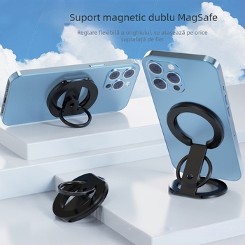 Suport MagSafe pentru telefon, cu două fețe, din aliaj de aluminiu, design universal pentru birou