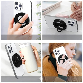 Suport MagSafe pentru telefon, cu două fețe, din aliaj de aluminiu, design universal pentru birou