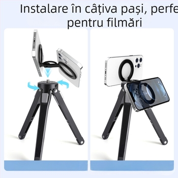 Suport MagSafe pentru telefon, cu două fețe, din aliaj de aluminiu, design universal pentru birou