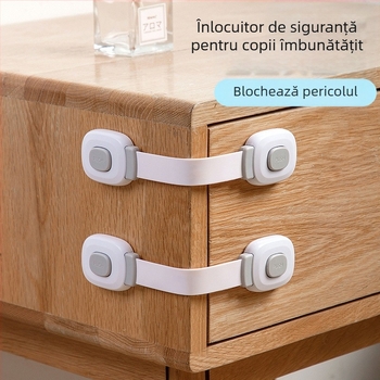 TUYU Încuietoare de siguranță multifuncțională pentru copii, cu protecție anti-strângere, pentru frigider, dulap, sertar și toaletă