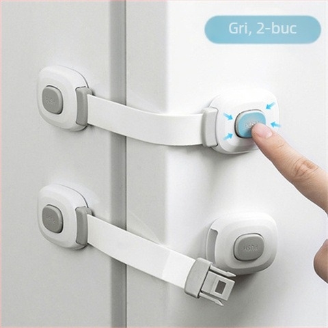 TUYU Încuietoare de siguranță multifuncțională pentru copii, cu protecție anti-strângere, pentru frigider, dulap, sertar și toaletă