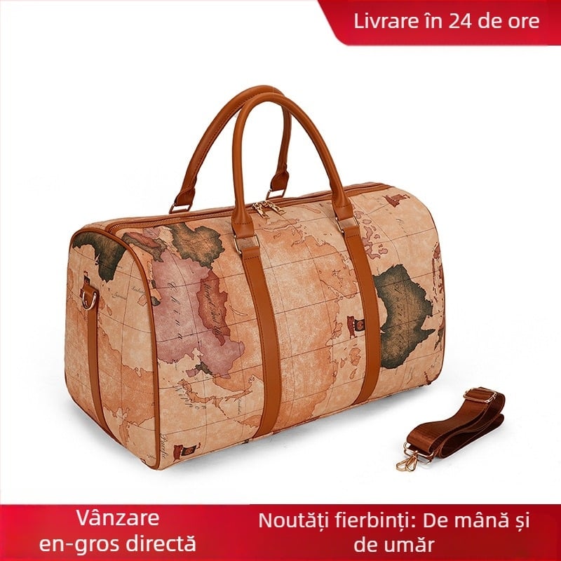 Geantă de voiaj 20–35L, PU, impermeabilă, foarte ușoară, pliabilă