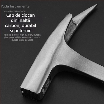 Ciocan de mână cu cap din oțel 45, mâner din plastic, lungime 325 mm, pentru explorări geologice.