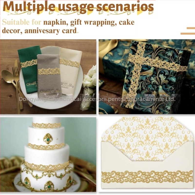 Dongcai funda vintage cu design perforat, pentru artizanat, ambalarea cadourilor și decorul casei