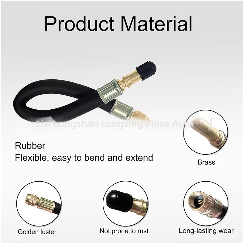 Set extensie Valve pentru tubeless — valve din cupru, montaj prin filet, nucleu obișnuit, compatibil cu mașini, camioane și biciclete