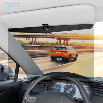 Extender pentru vizorul de soare al Toyota, Polarizat, Plastic, Montaj cu clic