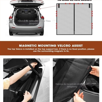 Plasă pentru hayonul mașinii – transparentă, cu agățare, plasă 3D cu uscare rapidă, compatibilă SUV, origine Yiwu (Material: plasă 3D cu uscare rapidă; Modele aplicabile: SUV; Tip: Transparent; Mod agățare: Cu agățare; Origine: Yiwu)