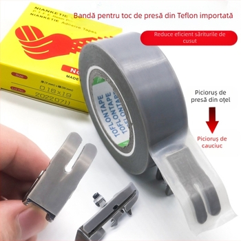 Feidi picior presor pentru mașina de cusut cu bază teflonată și bandă adezivă rezistentă la temperaturi înalte