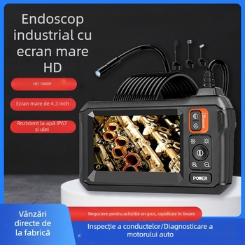 Endoscop industrial pentru conducte C30-M cu 1080P, display LCD de 4,3 inch, IP67, unghi de vizualizare 70°, sondă de 8 mm