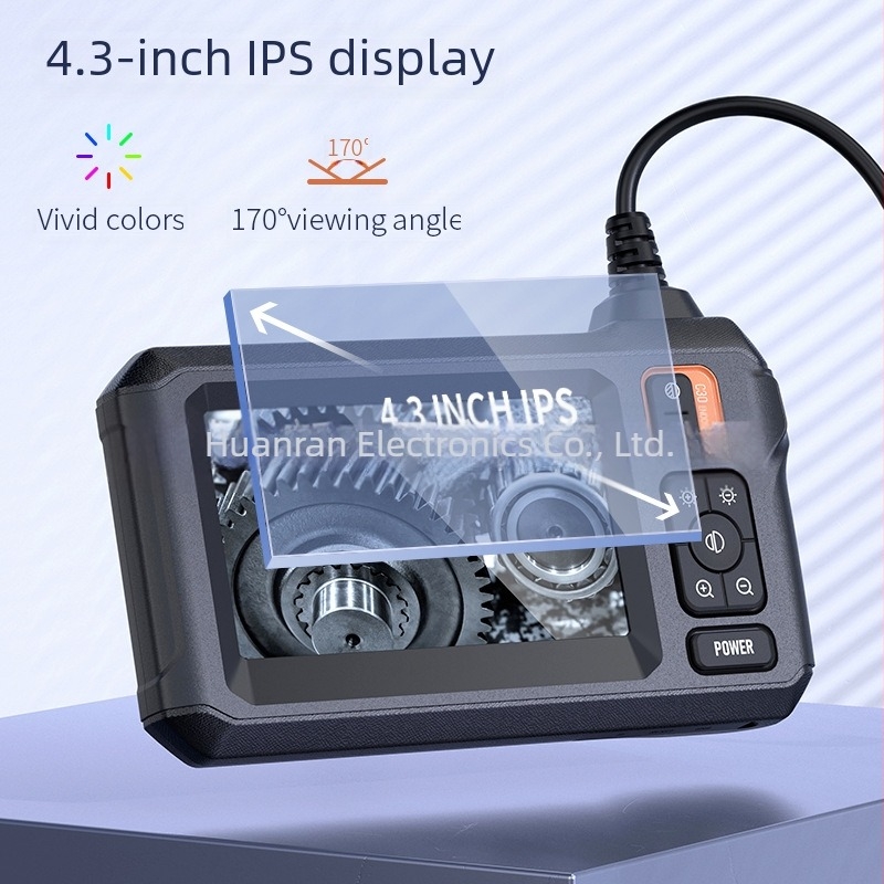 Endoscop industrial pentru conducte C30-M cu 1080P, display LCD de 4,3 inch, IP67, unghi de vizualizare 70°, sondă de 8 mm