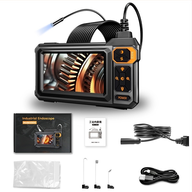 Endoscop cu ecran pentru întreținere industrială și inspectarea conductelor auto, diametrul sondei 8.5, IP67, lungimea de lucru 20-100, display de 4.3 inch, iluminare LED