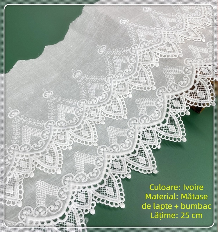 Bandă dantelată de bumbac pentru meșteșuguri (Material: Bumbac; Utilizare: Meșteșuguri; Brand: Alte)