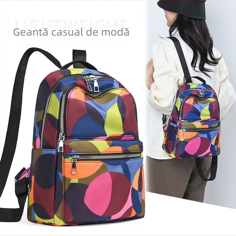 Rucsac din nailon - Simplitate urbană, Iarnă 2024, Închidere cu fermoar, căptușeală poliester, buzunar intern pentru ID