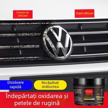 Îndepărtător de rugină pentru sigla mașinii pe suprafețe cromate – reparația oxidării, curățare pentru renovare