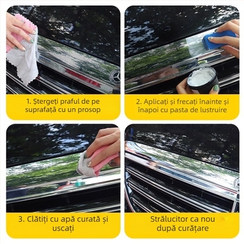 Îndepărtător de rugină pentru sigla mașinii pe suprafețe cromate – reparația oxidării, curățare pentru renovare