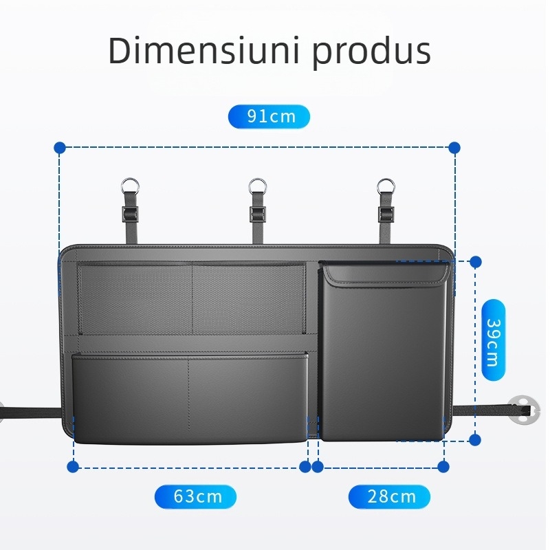 Geantă de depozitare din piele pentru portbagaj, design atârnat, rezistentă la presiune, universală