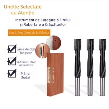 Freză pentru lemn, seria Clearing Knife, pentru deschiderea găurilor la uși, degajare bavuri și fragmentare cioburi, compatibilă cu diferite mașini