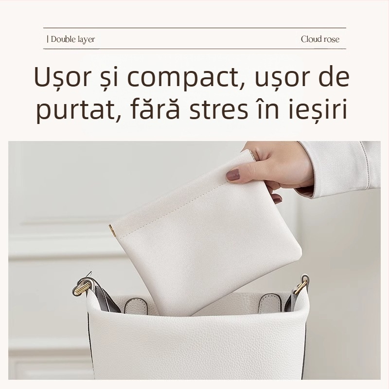 Geantă de depozitare cabluri cu închidere automată, exterior PU și căptușeală din flanel, organizator impermeabil pentru cabluri, căști cu fir și încărcător