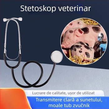 Stetoscop cu capete duble pentru animale de reproducere – echipament pentru creșterea animalelor; porci, vaci și oi; industrie zootehnică; garanție de calitate.