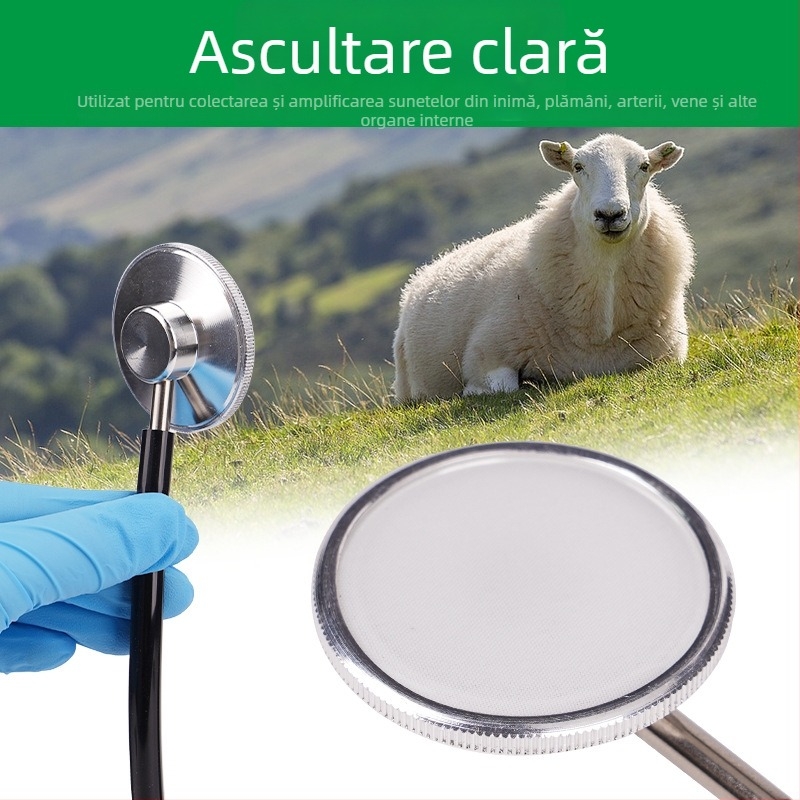 Stetoscop cu capete duble pentru animale de reproducere – echipament pentru creșterea animalelor; porci, vaci și oi; industrie zootehnică; garanție de calitate.