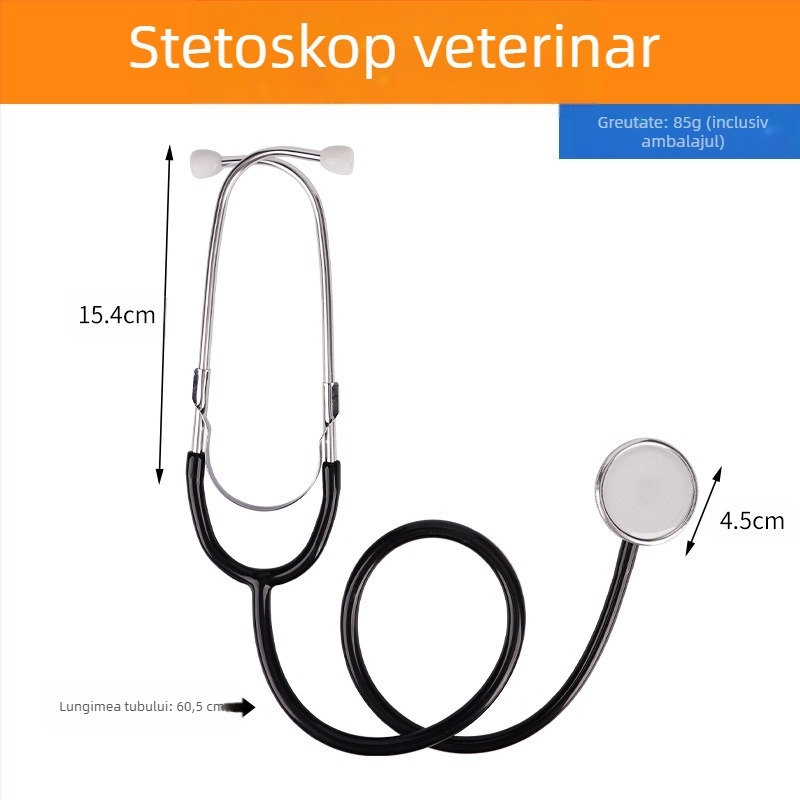 Stetoscop cu capete duble pentru animale de reproducere – echipament pentru creșterea animalelor; porci, vaci și oi; industrie zootehnică; garanție de calitate.