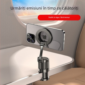 Suport de birou pentru telefon, portabil pentru călătorii, pliabil, magnetic, din aliaj