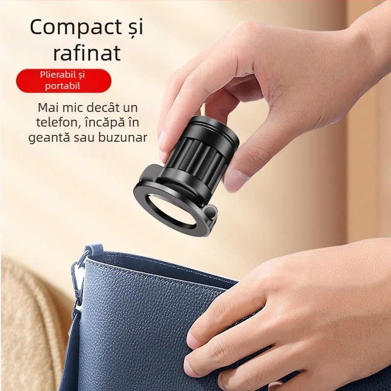 Suport de birou pentru telefon, portabil pentru călătorii, pliabil, magnetic, din aliaj