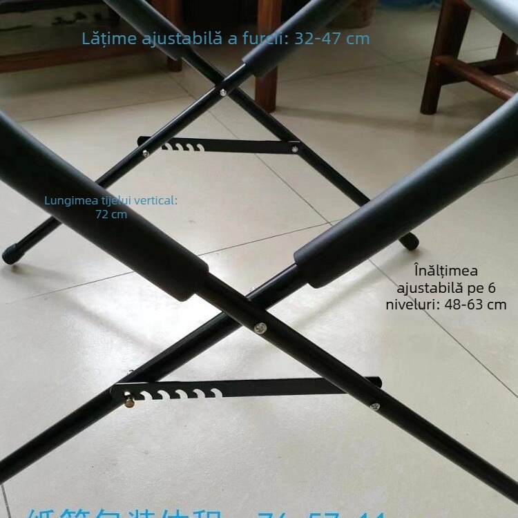 Suport pentru tobă cu cadru pliabil, vertical, cu X-frame, pentru reprezentații universale