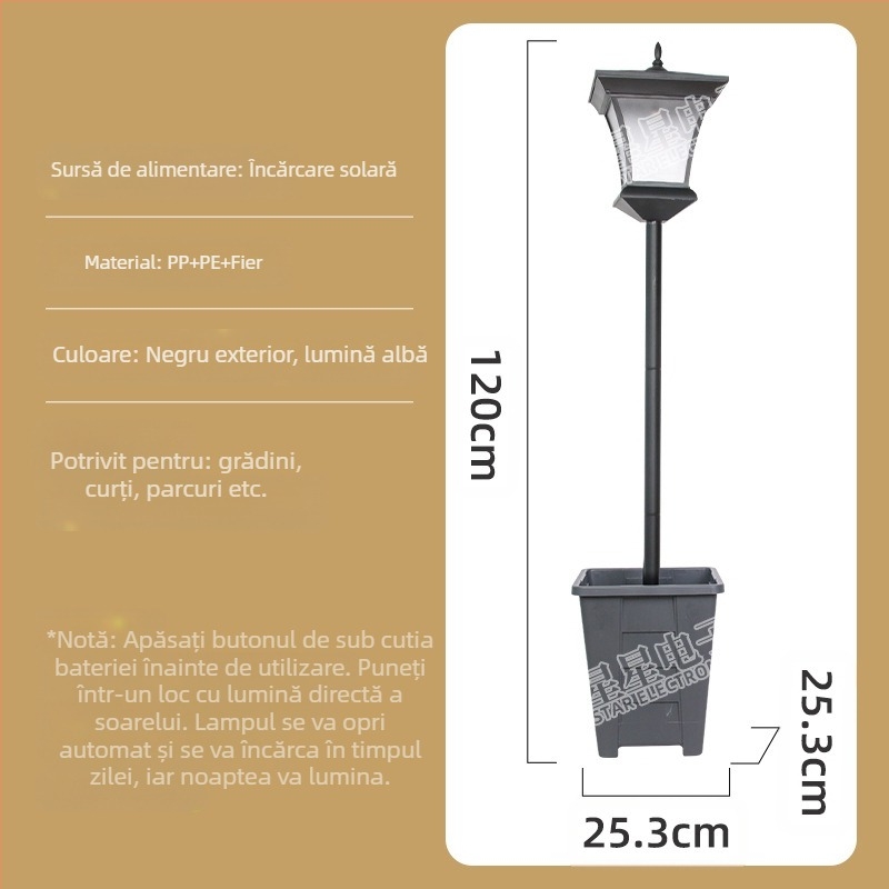 Lumină solară de grădină cu întrerupător inductiv, 6–12 ore de funcționare, alimentare solară, model XX-20C220P