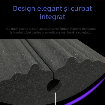 Perna pentru set de tobe cu burete de atenuare – pernă fonoabsorbantă pentru tobe de podea