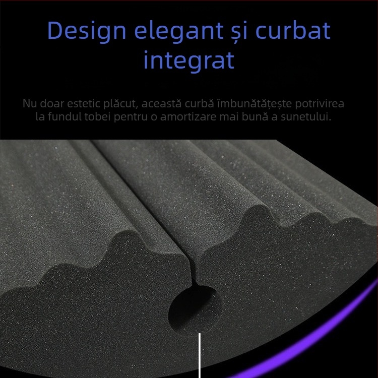 Perna pentru set de tobe cu burete de atenuare – pernă fonoabsorbantă pentru tobe de podea