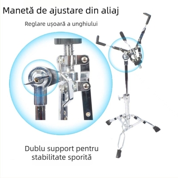 Suport pentru tobă snare — construcție din fier, înălțime reglabilă, model SG-JGZJ-H-Y