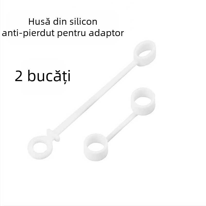 Carcasă din silicon anti-pierdere pentru adaptor Type-C cu șnur, model 08