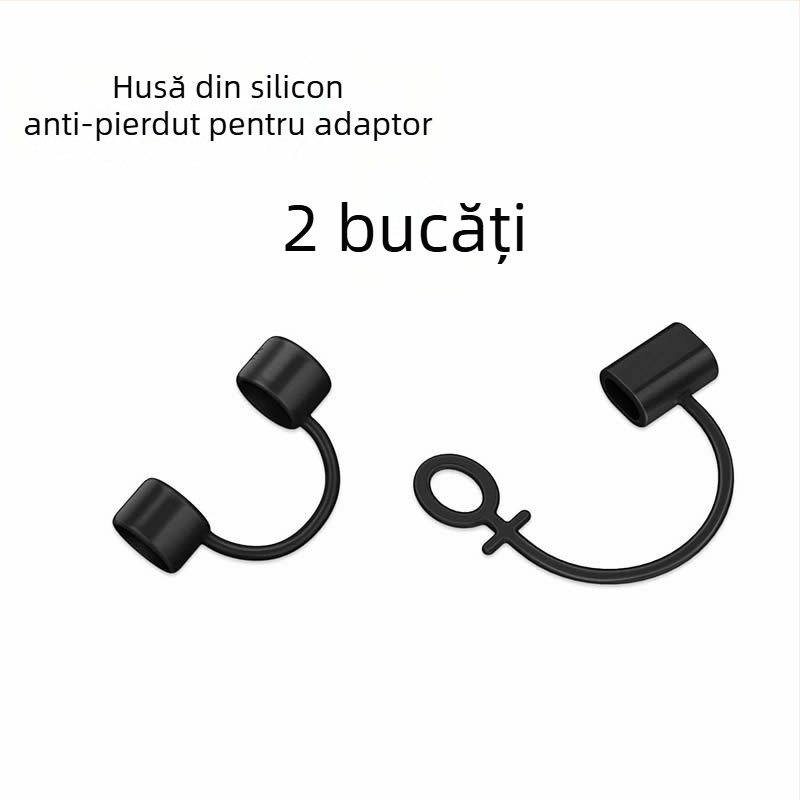 Carcasă din silicon anti-pierdere pentru adaptor Type-C cu șnur, model 08