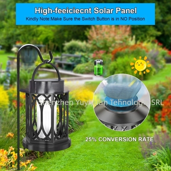 Lumină de peisaj solar YY-91008, LED, din plastic, pentru exterior: grădină, curte, alee