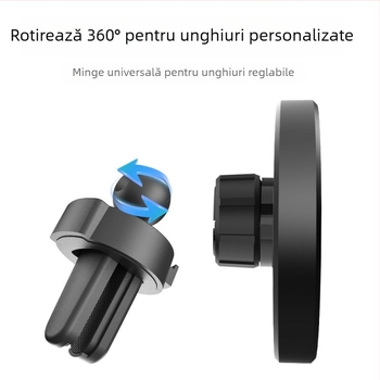 Încărcător magnetic auto, wireless pentru iPhone – 15W, încărcare rapidă QC3.0, 9V/2A, 12V/2A, suport pentru telefon