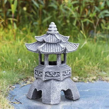 Lumină solară Zen pentru grădină — turn din rășină, ornament de grădină, stil modern de artă, Eden