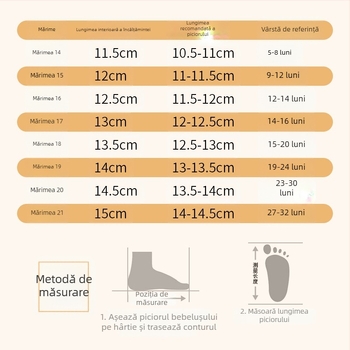 Sandale pentru copii 12–36 luni - unisex, ușoare, anti-alunecare, Velcro închidere