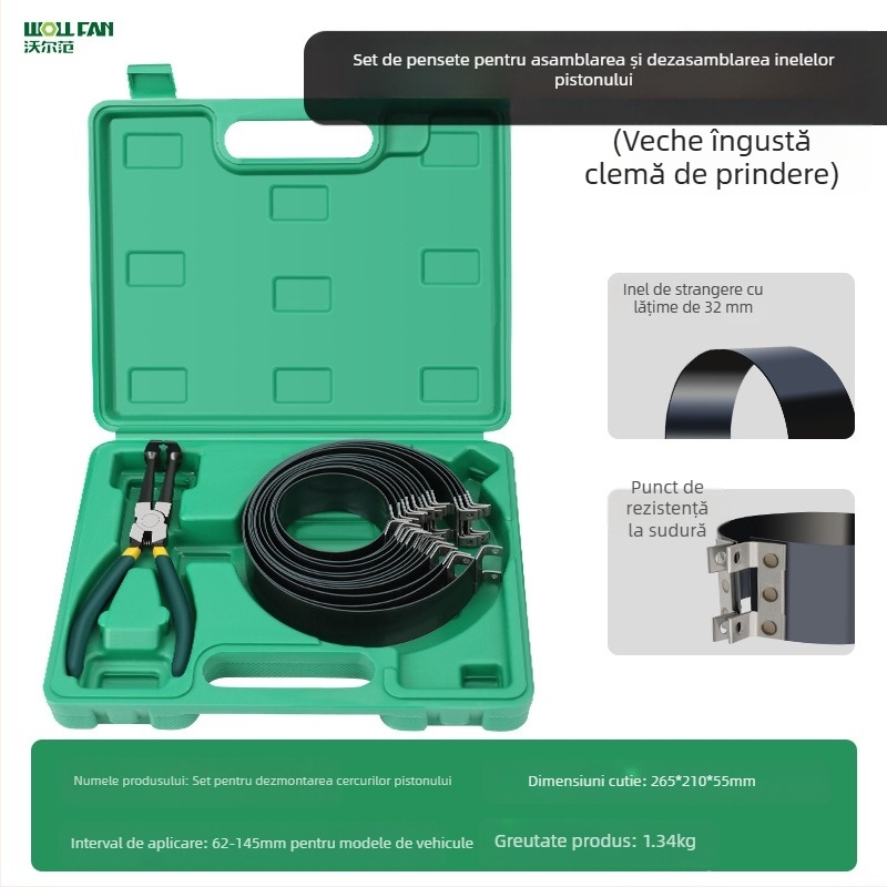 Unealtă pentru montarea și demontarea inelului de piston, compresor universal pentru inelul de piston, clește pentru prinderea inelului