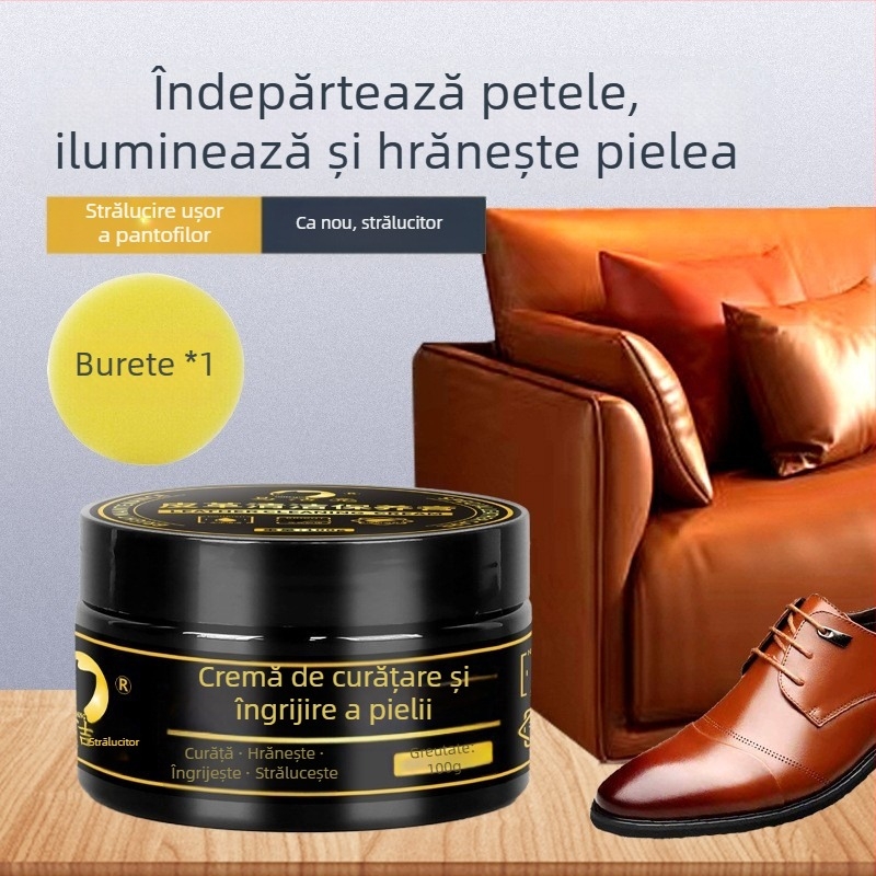 Crema de curățare și întreținere a pielii – formulă multifuncțională pentru piele naturală, îngrijire pentru canapele și genți din piele