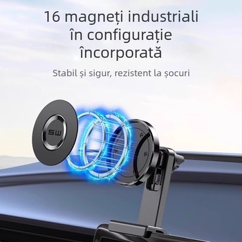 Tesla Model Y suport magnetic pentru telefon auto cu ecran plutitor, montaj snap-on, încărcare wireless de 10W