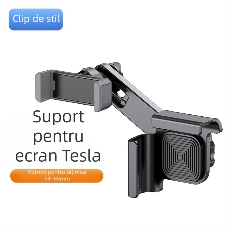 Tesla Model Y suport magnetic pentru telefon auto cu ecran plutitor, montaj snap-on, încărcare wireless de 10W