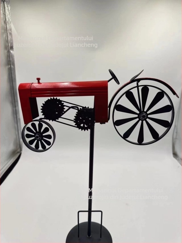 Spinner de vânt cu tractor - construcție metalică, stil modern minimalist, potrivit pentru casă, grădină și birou