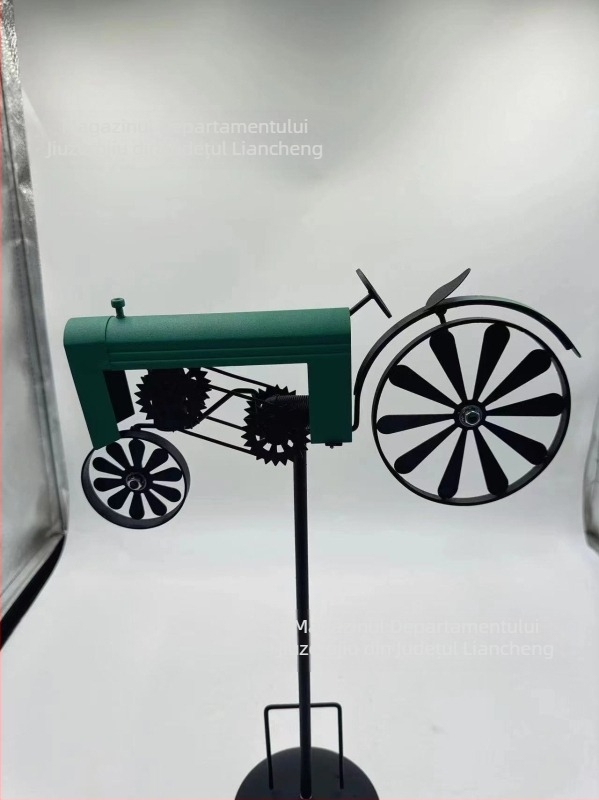 Spinner de vânt cu tractor - construcție metalică, stil modern minimalist, potrivit pentru casă, grădină și birou