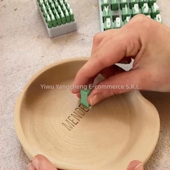 Set de ștampilă din lut cu alfabet – litere mari și mici, PLA, turnare prin injecție, jucării-model, stil pătrat