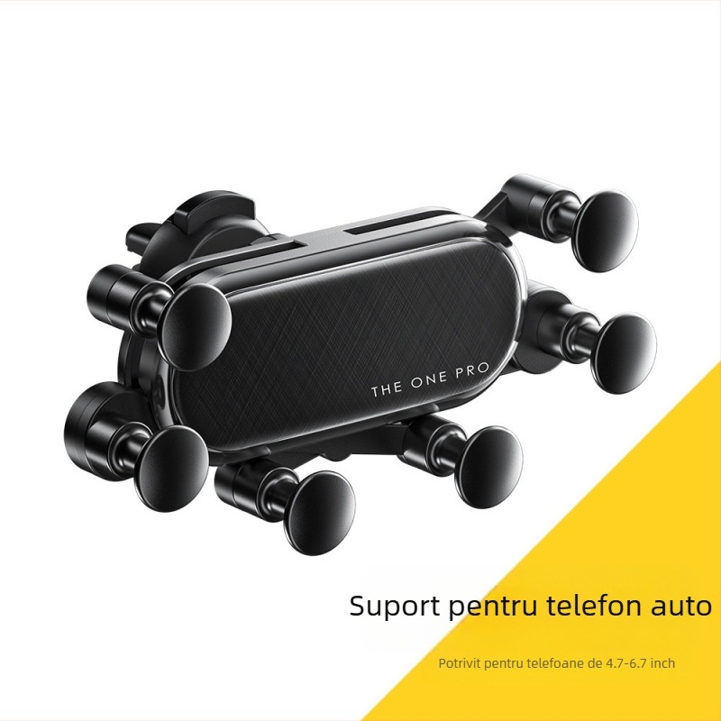 Suport pentru telefon auto pentru ventilarea mașinii, cu mecanism gravitațional cu șase puncte retractabil